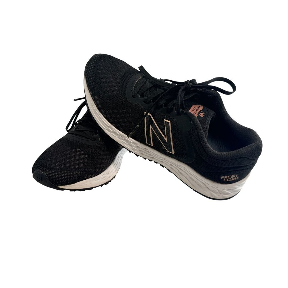 New Balance Fresh Foam Black/White Running Shoes Size 8W Arishi Breathable Mesh - Picture 13 of 13
